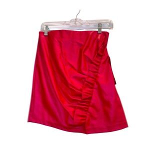 NWT LIKE AN ANGEL CRIMSON red faux leather mini skirt women’s size small
